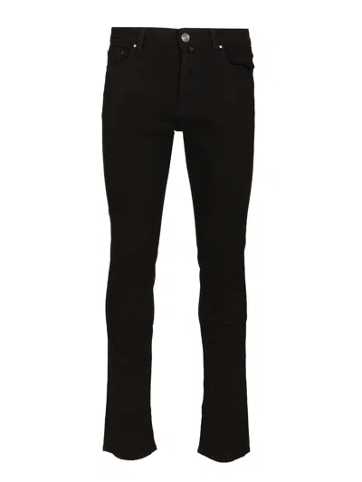 Jacob Cohen Pant 5 Pkt Slim Fit Bard R1 Salpa Nera 11oz Jeans Black In Black