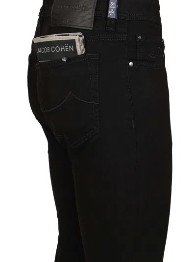 Jacob Cohen Pant 5 Pkt Slim Fit Bard R1 Salpa Nera 11oz Jeans Black In Black