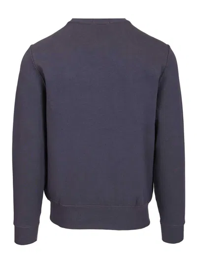 Polo Ralph Lauren Polo Bear Print Cotton Blend Sweatshirt In Blue