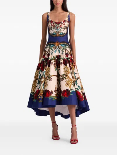 Alice And Olivia Printed Midi Dress