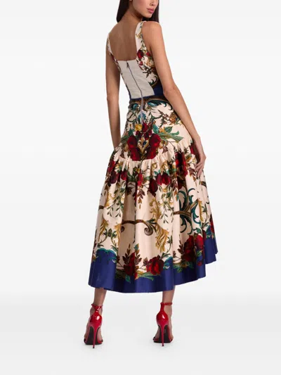 Alice And Olivia Printed Midi Dress