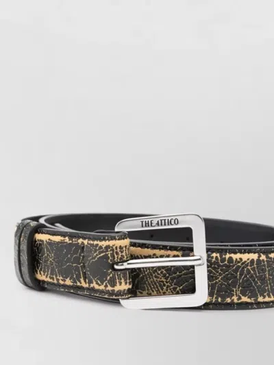 Attico Adjustable Belt Textured Finish Design In Brown