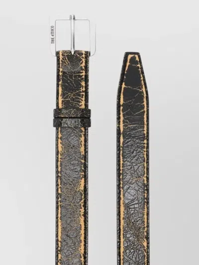 Attico Adjustable Belt Textured Finish Design In Brown