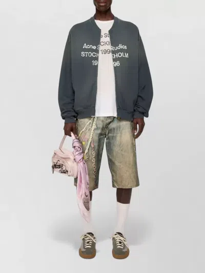 Acne Studios Knit Sweatshirt Long Sleeves Ribbed Cuffs Hem In Multi