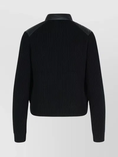 Moncler Wool Blend Jacket Front Pocket In Multi