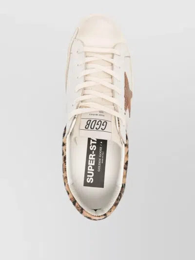 Golden Goose Super Star Calf Hair And Suede-trimmed Distressed Leather Sneakers In Multi