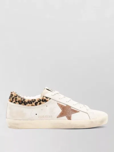 Golden Goose Super Star Calf Hair And Suede-trimmed Distressed Leather Sneakers In Multi