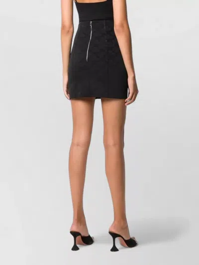 Dolce & Gabbana Lace Up Mini Skirt Floral Satin Panels In Black