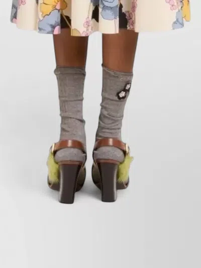 Marni Poplin Midi Dress Melodia Floral Motif In Multi