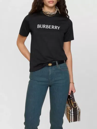 Burberry Frankie Logo-print Short-sleeve T-shirt In Black