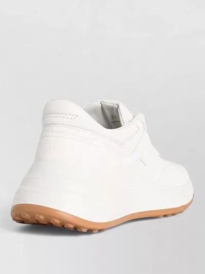 Hogan Hi Fi Leather Sneakers Rubber Sole In White