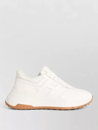 Hogan Hi Fi Leather Sneakers Rubber Sole In White