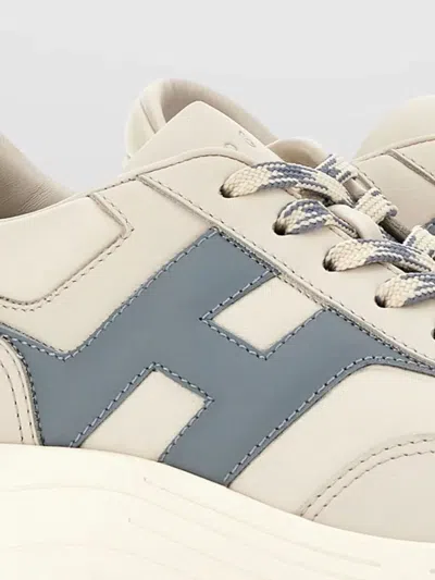 Hogan Silk Upper Sneakers Nylon Detailing Sole Contrast In Animal Print