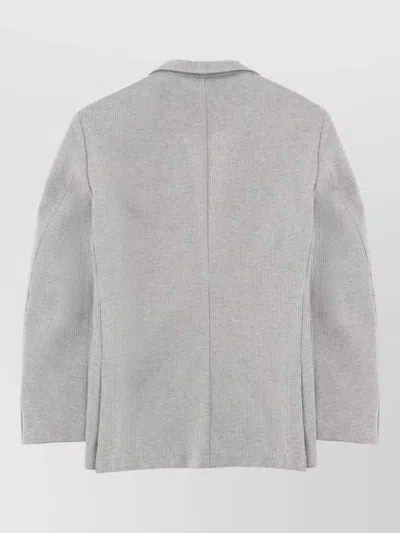 Hugo Boss Tailored Jacket Notch Lapel Front Pockets In Gray