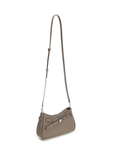 Tory Burch Romy Zip Top Crossbody Crossbody Bags Brown
