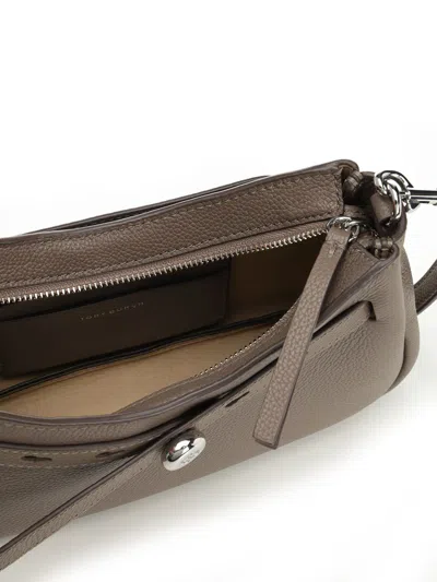 Tory Burch Romy Zip Top Crossbody Crossbody Bags Brown