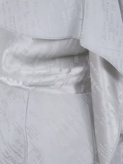 Mm6 Maison Margiela Draped Asymmetric Textured Top Spaghetti Straps In Multi