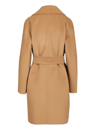Max Mara Wool And Cashmere Coat Coats Beige In Neutral