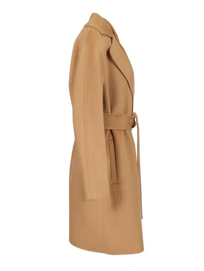 Max Mara Wool And Cashmere Coat Coats Beige In Neutral