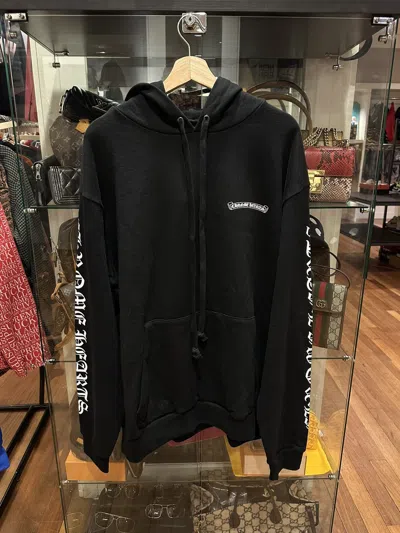 Pre-owned Chrome Hearts Scroll Logo Hoodie In Black