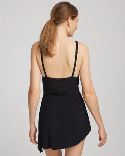 Chico's Miraclesuit Solids Celine Swim Dress In Black