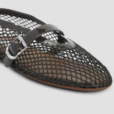 Alaïa Alaia Khaki Mesh Ballerina Women In Animal Print