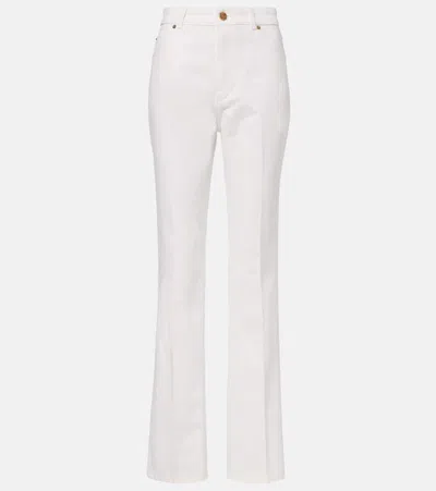 Balmain High-rise Bootcut Jeans In White