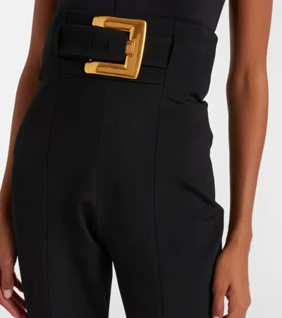Balmain High-rise Slim Pants In Black