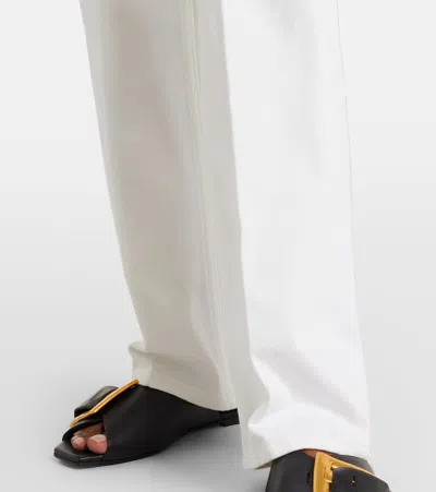 Balmain High-rise Bootcut Jeans In White