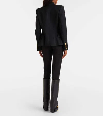 Balmain High-rise Slim Pants In Black