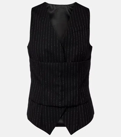 Alexander Mcqueen Wool Vest In Black