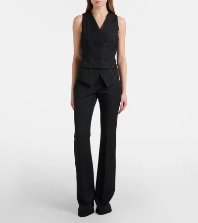 Alexander Mcqueen Wool Vest In Black