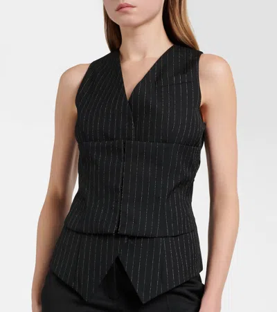 Alexander Mcqueen Wool Vest In Black