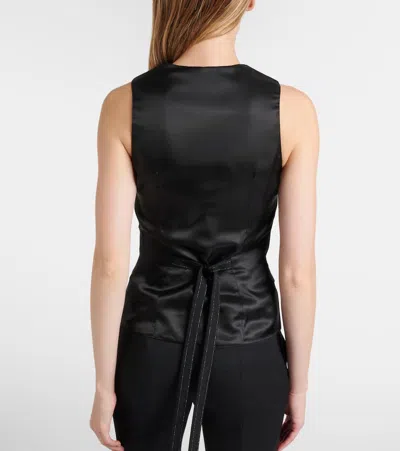 Alexander Mcqueen Wool Vest In Black