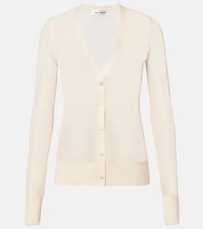 Victoria Beckham Cotton-blend Cardigan In Neutral