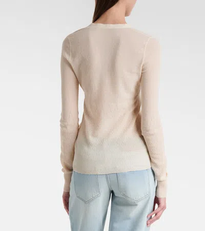 Victoria Beckham Cotton-blend Cardigan In Neutral