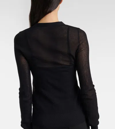 Victoria Beckham Cotton-blend Cardigan In Black