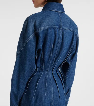 Givenchy Denim Midi Dress In Blue