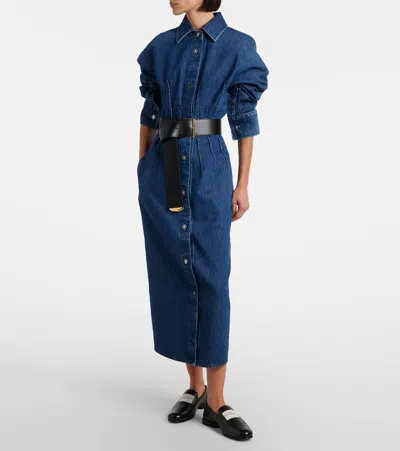 Givenchy Denim Midi Dress In Blue