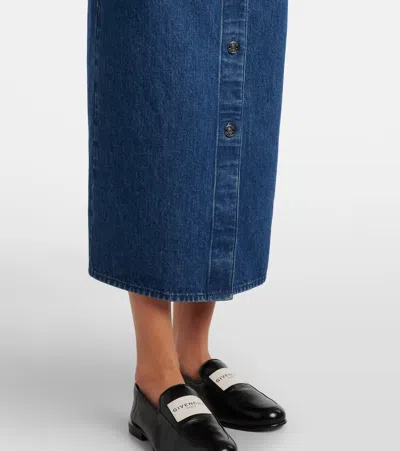 Givenchy Denim Midi Dress In Blue