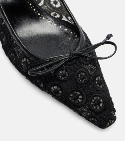 Manolo Blahnik Martebal 50 Lace Bow-detail Pumps In Black
