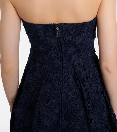 Rotate Birger Christensen Lace Midi Dress In Blue