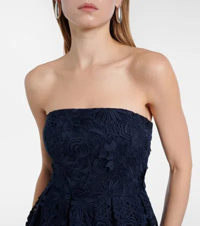 Rotate Birger Christensen Lace Midi Dress In Blue