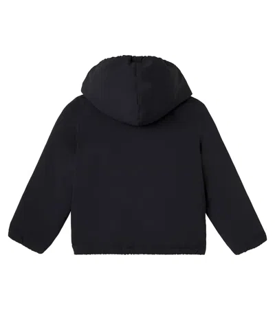 Burberry Check Reversible Teddy Jacket In Black