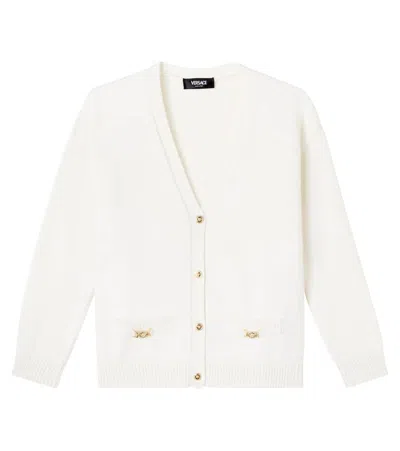 Versace La Medusa Cardigan In White