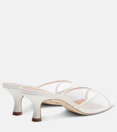 Staud Brigitte Mesh Mules In White