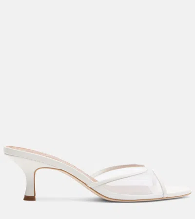 Staud Brigitte Mesh Mules In White