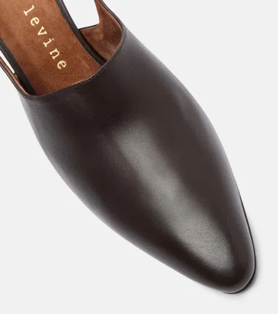 Herbert Levine Cover Up 80 Leather Slingback Pumps In Brown