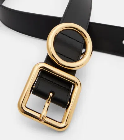 Jacquemus Regalo Leather Belt In Black