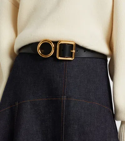 Jacquemus Regalo Leather Belt In Black